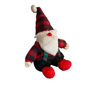 Vintage department 56 Puffalump Santa Claus Christmas Plush Stuffed  korea 14"